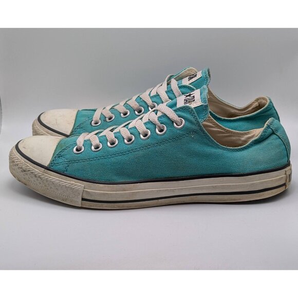 Converse CTAS UNISEX Low Top Teal Canvas Sneakers Shoes Size WOMENS 11 / MENS 9 - Picture 4 of 7